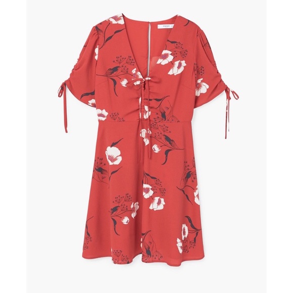 Mango red flowers print dress - Picture 8 of 8